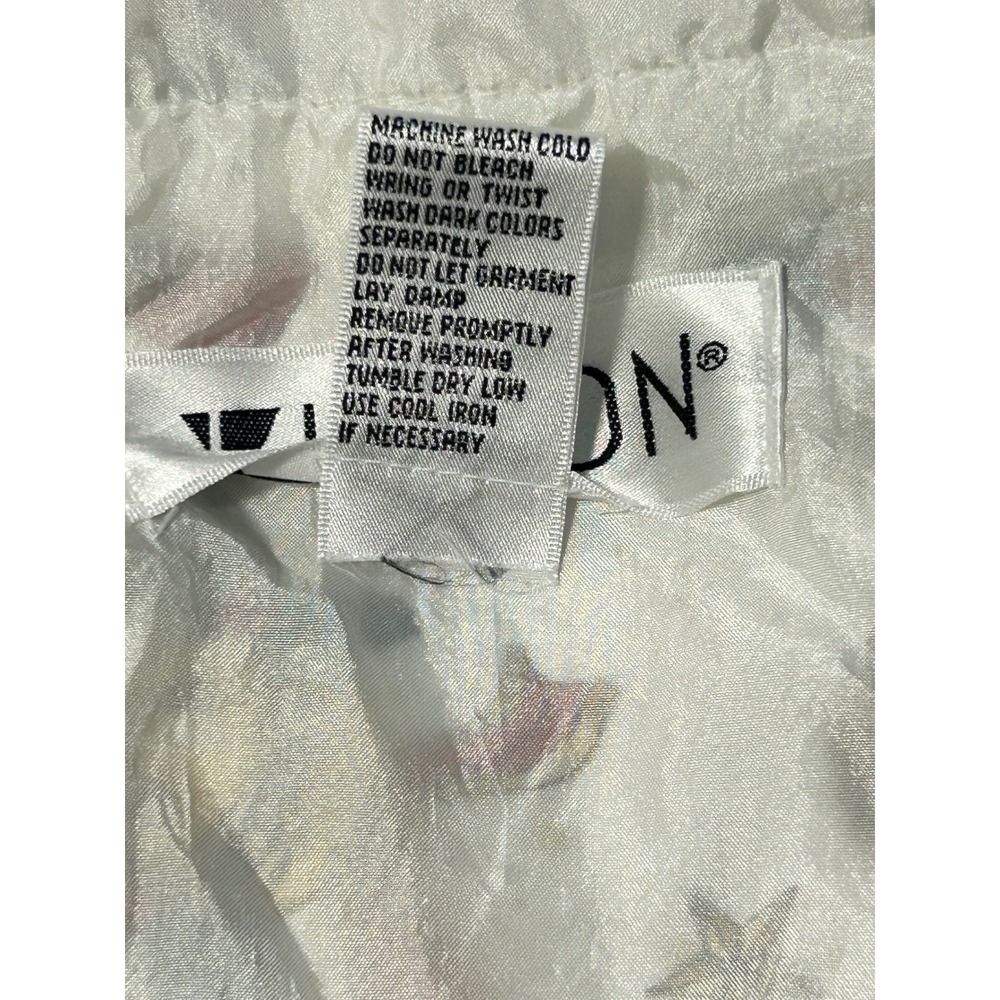 LAVON Vintage Cherub Christmas Tracksuit Jacket White Shiny‎ Polyester Size M - Picture 13 of 16